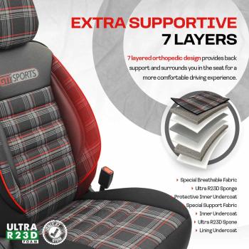 Auto Sitzbezug Set Universal Vorne und Hinten Komfortabel Komplett Set